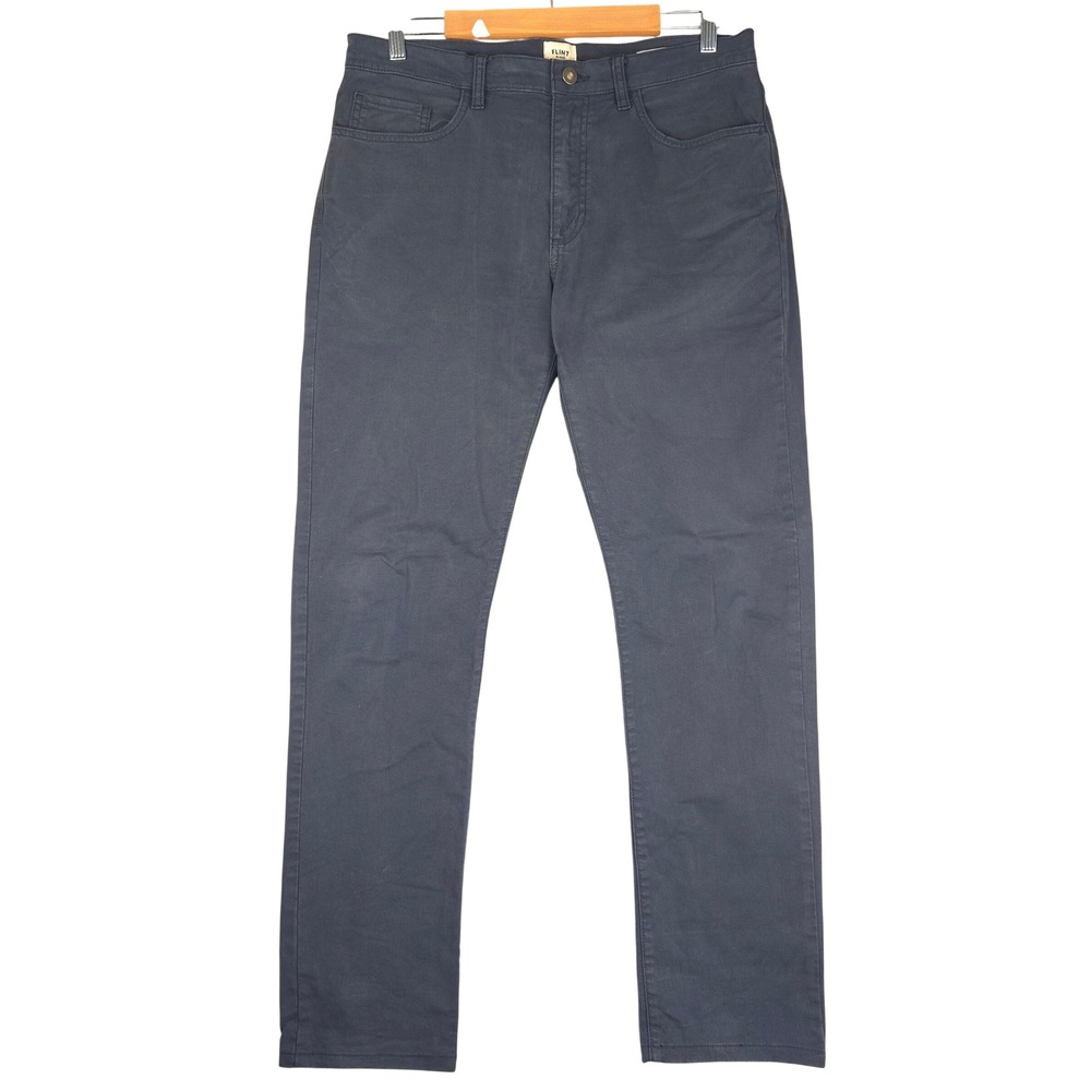 Flint and Tinder 365 Pant Mens Slim Fit Blue Chino Stretch 33x34 (Fits 34x31)